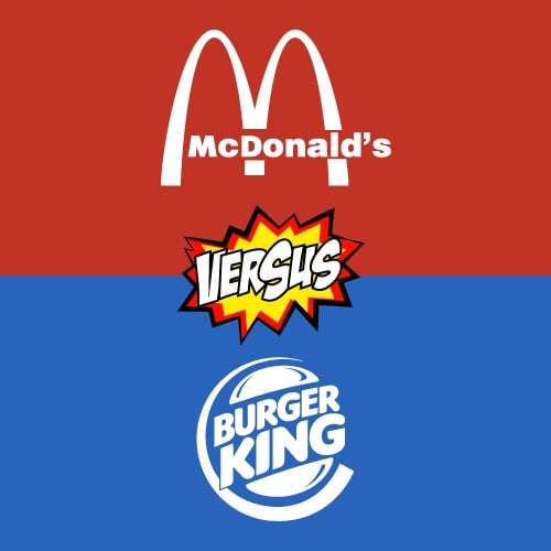 Infographic Social Media Duel McDonalds VS. Burger King